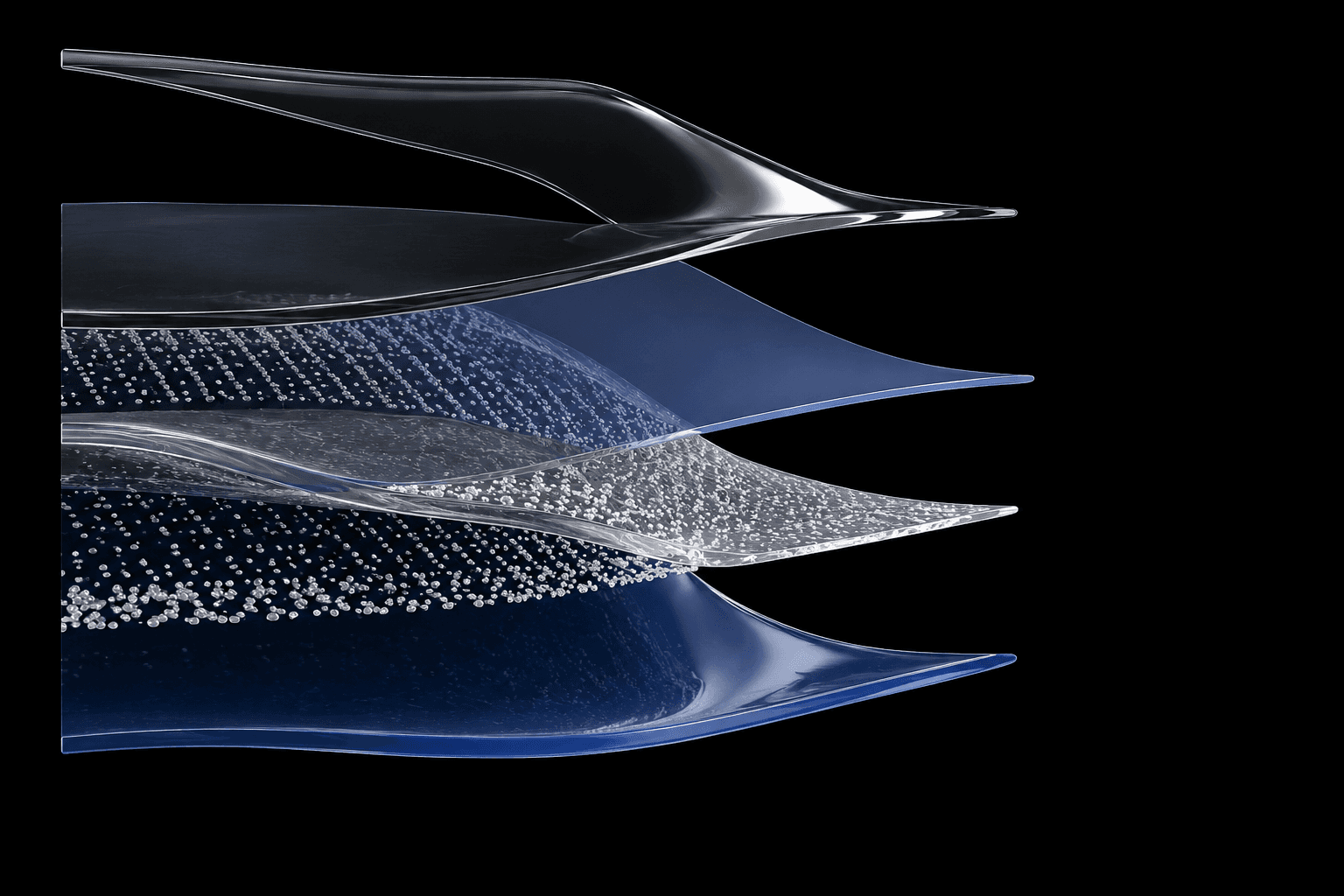 Cross-section of the paint protection film layer stack